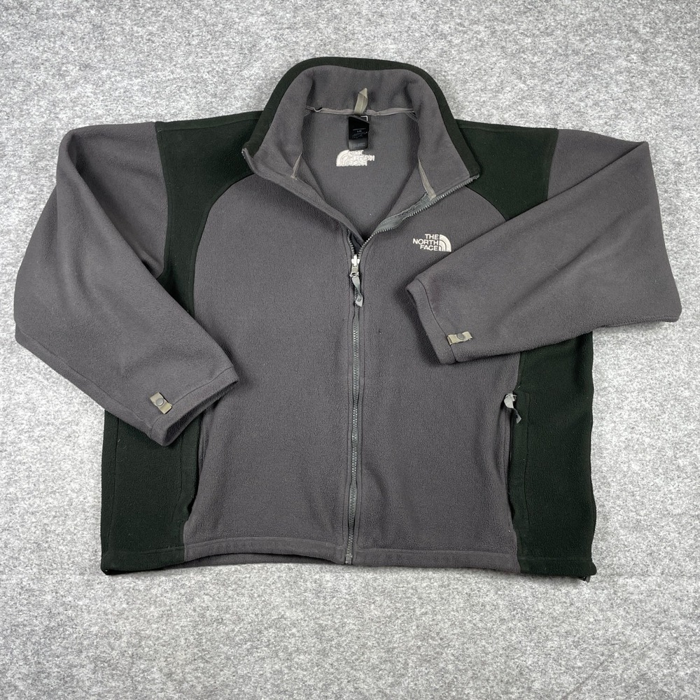 The North Face Fleece Jacket Mens L Gray Denali Full Zip Outdoor Hiking Layer